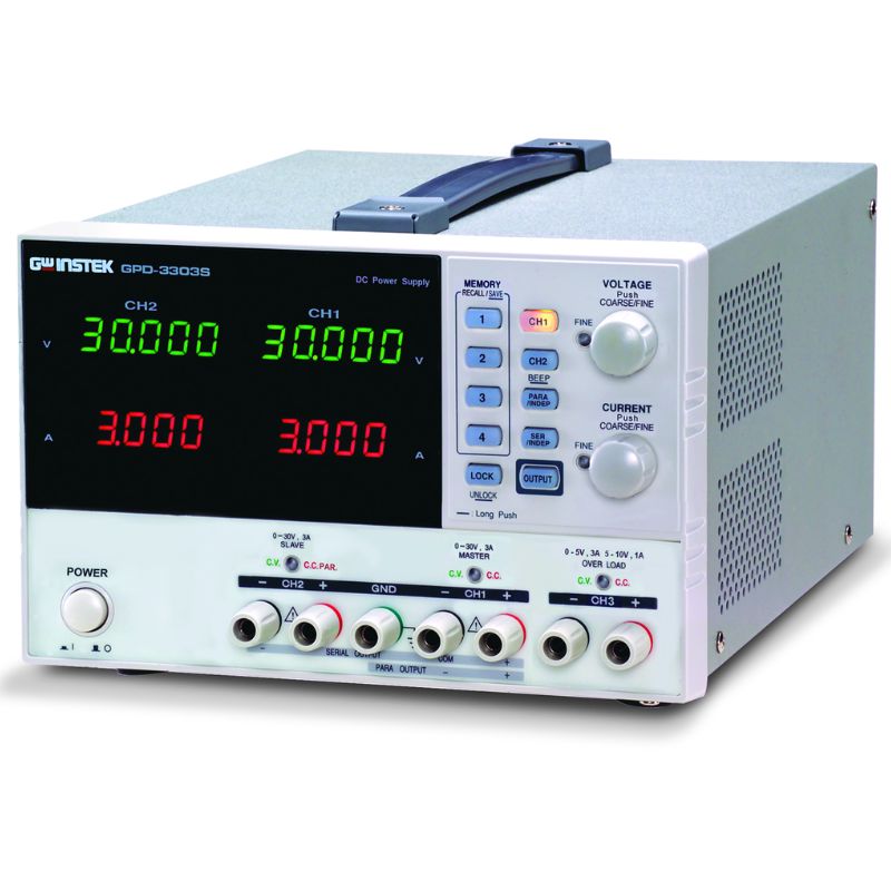 GPD-3303S Nguồn DC lập trình tuyến tính 3 đầu ra GW INSTEK GPD-3303S (30V, 3A, 3CH)