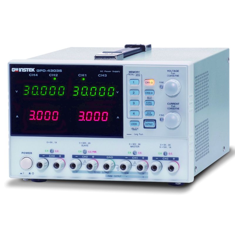 GPD-4303S Nguồn DC lập trình tuyến tính 4 đầu ra GW INSTEK GPD-4303S (30V, 3A, 4CH)